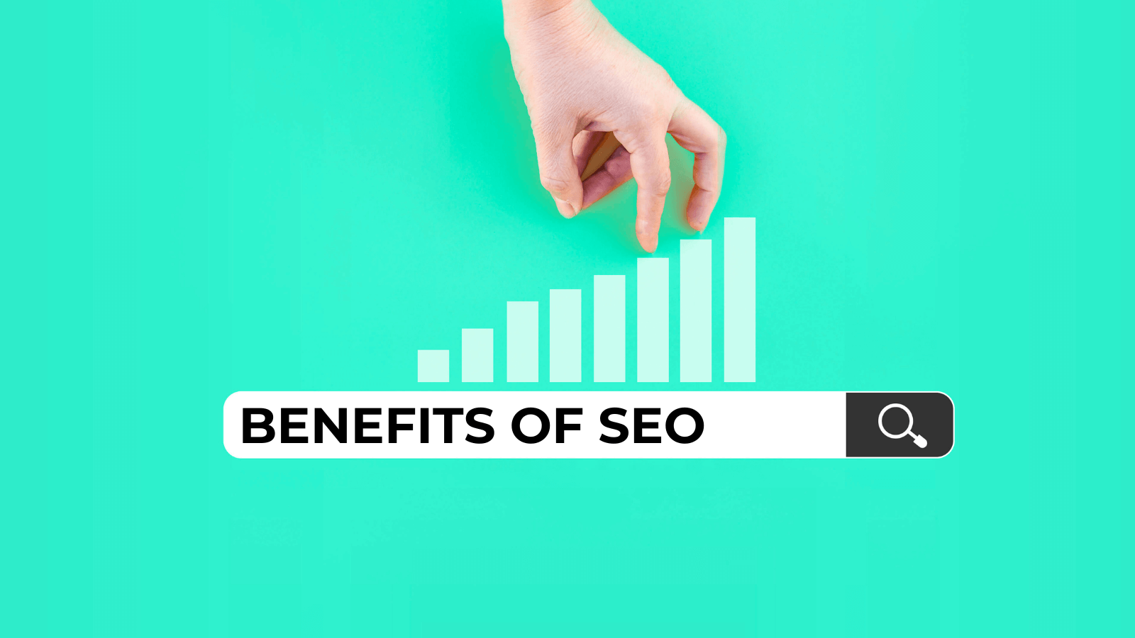 Search bar with Benefits of SEO text